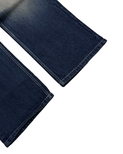 Dark Vintage Blue Baggy Wide Fit Jeans