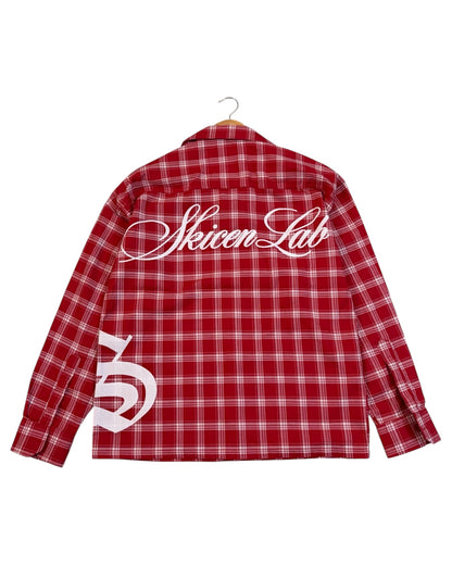 Red Saint Cult Boxy Check Shirt
