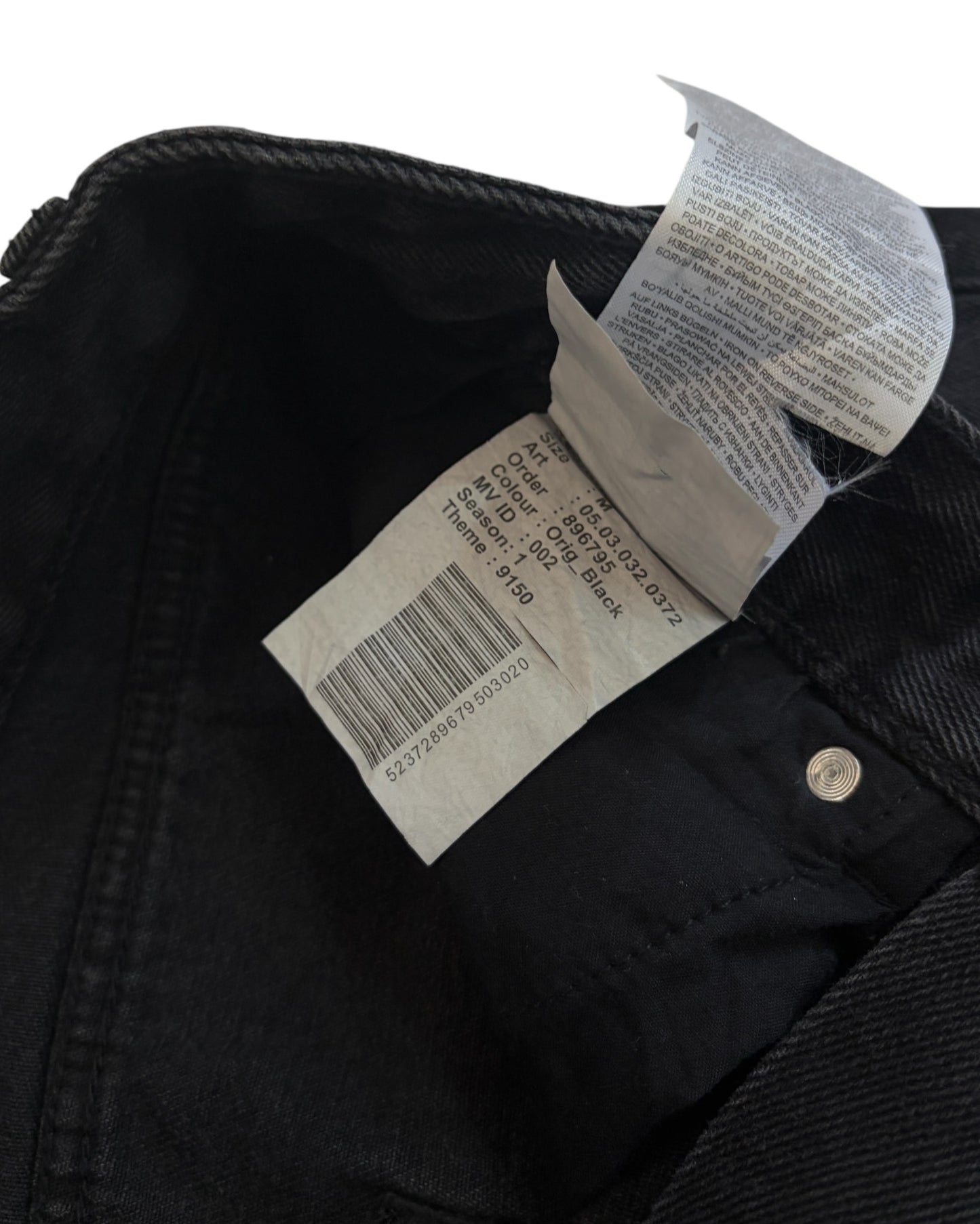 Original Star Frayed Baggy Jeans - Black