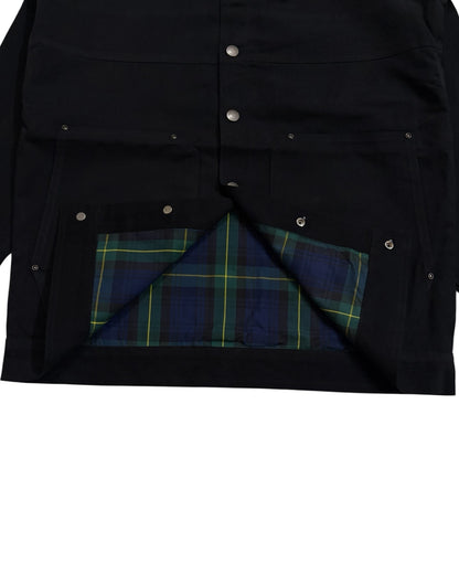 Workwear Boxy Cropped Jacket - Black