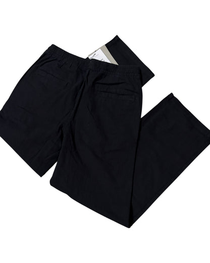 Linen Baggy Pants - Black
