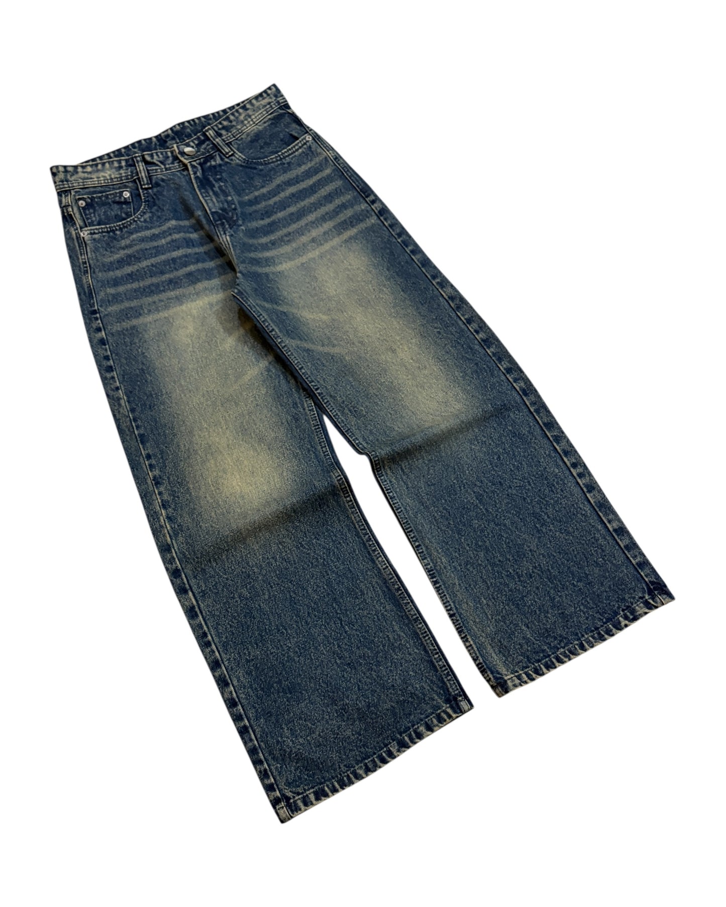 Smoky Vintage Wash Wide Fit Jeans