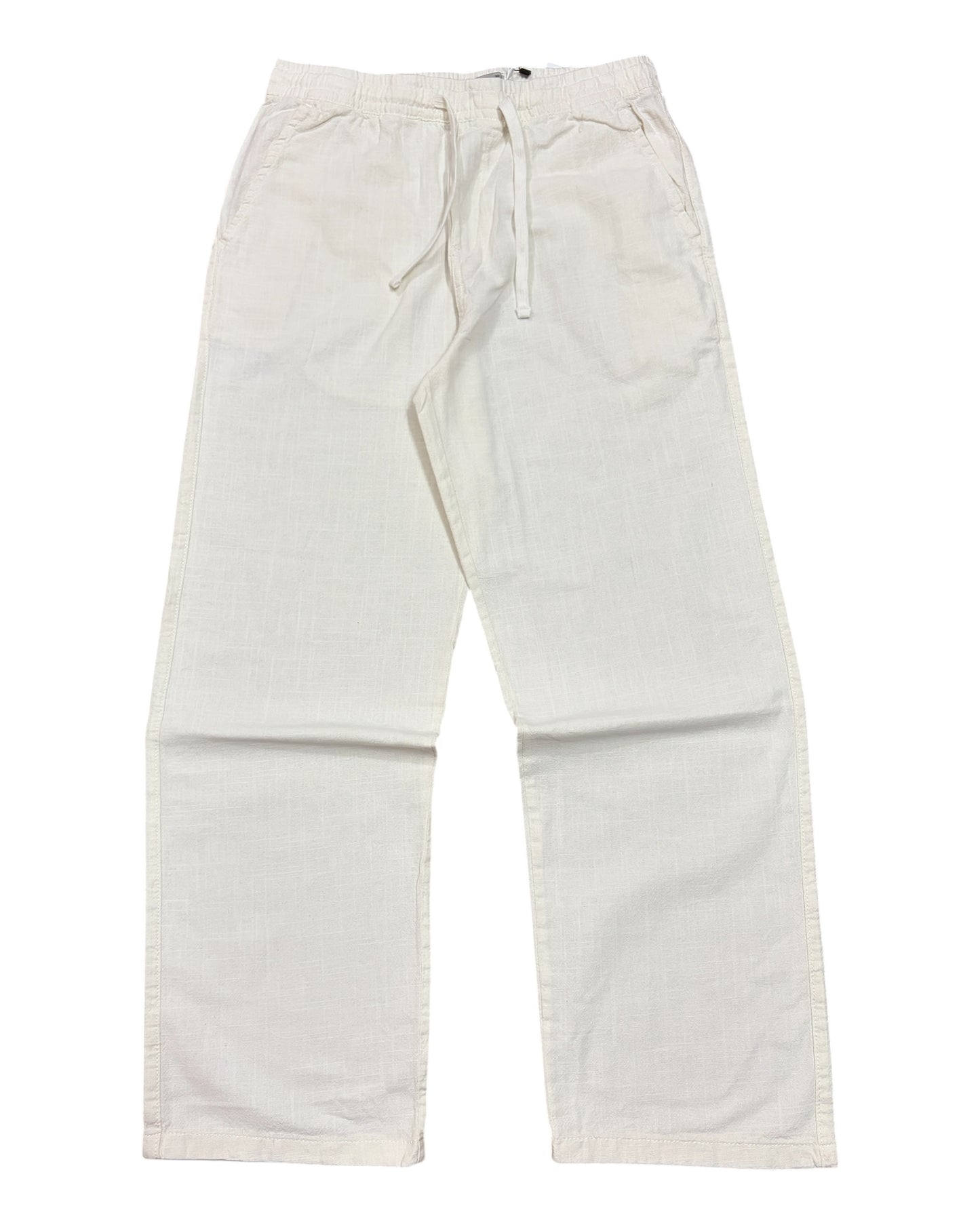 Linen Baggy Pants - White