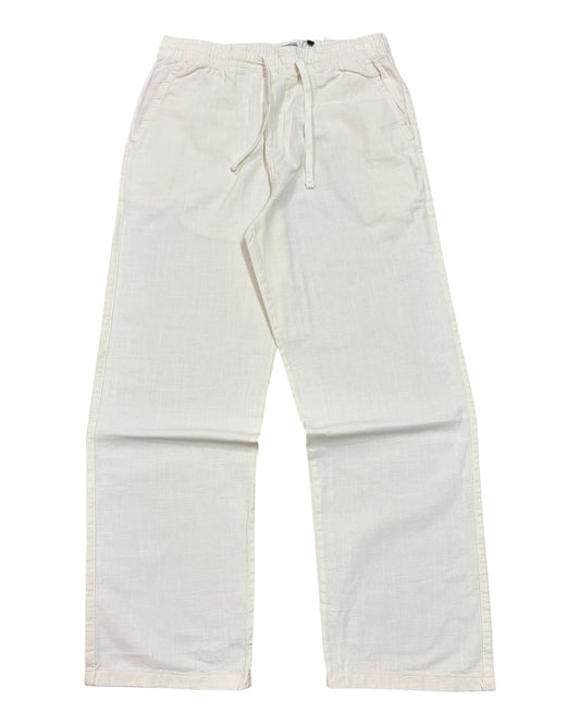 Linen Baggy Pants - White