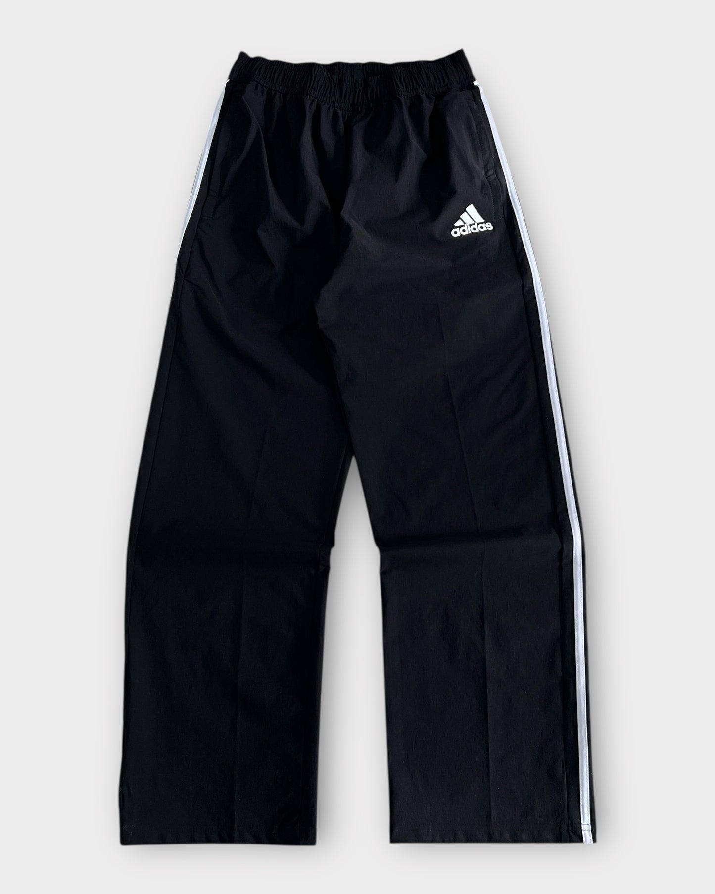 Baggy 3 Stripes Track Pant - Black/White