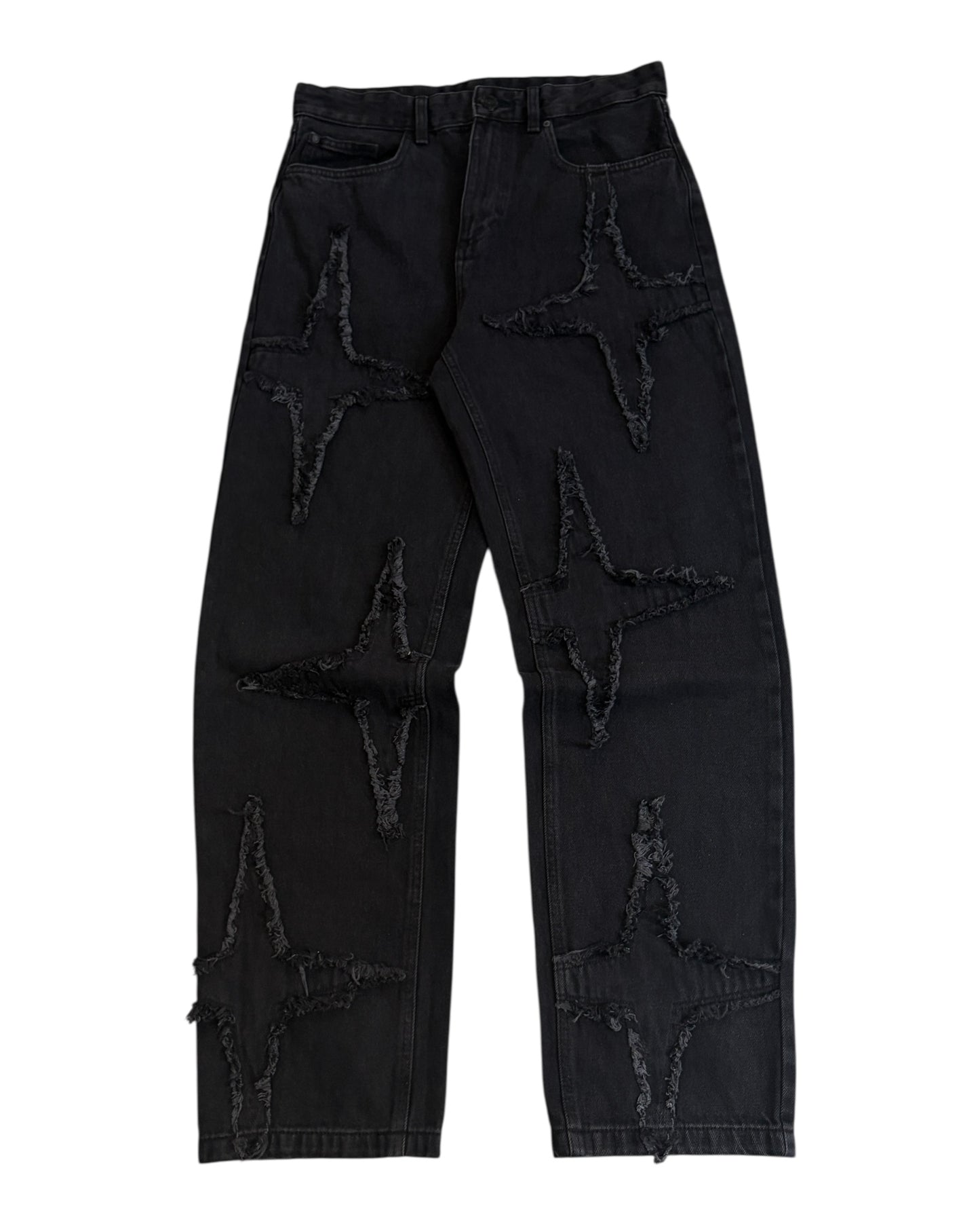 Original Star Frayed Baggy Jeans - Black