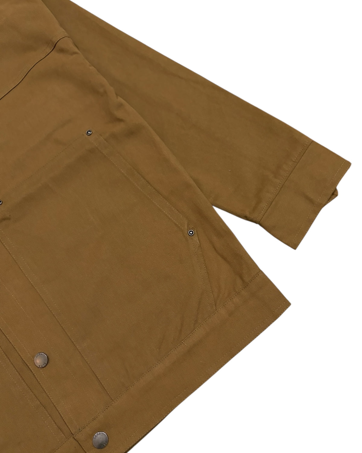 Workwear Boxy Cropped Jacket - Tan