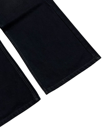 Dark Black Baggy Wide Fit Jeans
