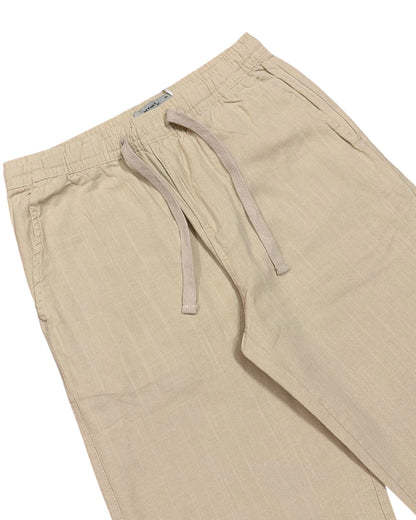 Linen Baggy Pants - Cream