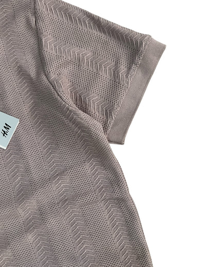 Knitted Cotton T-shirt - Onion Pink