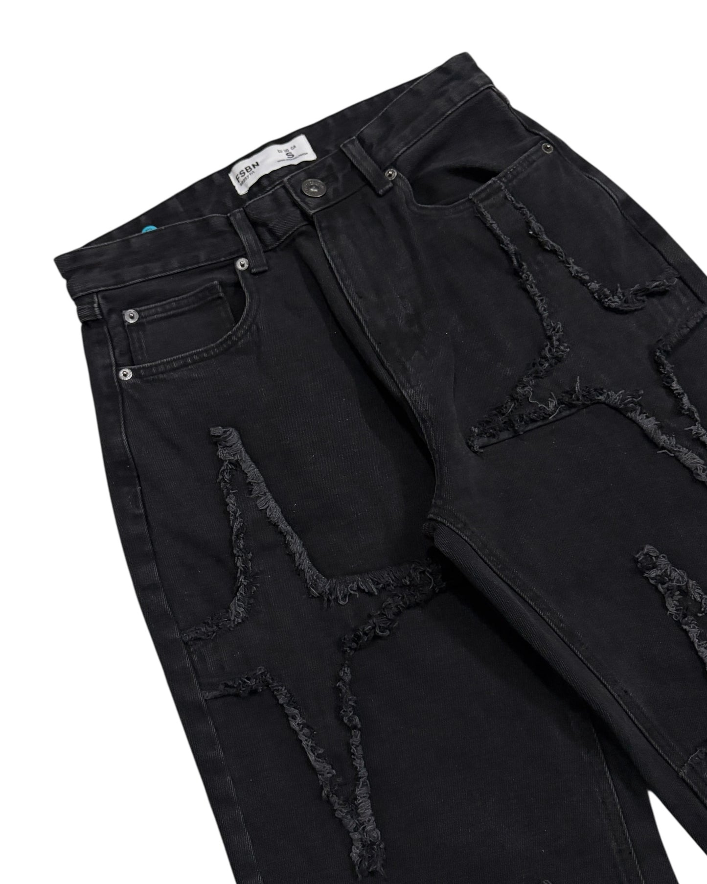 Original Star Frayed Baggy Jeans - Black