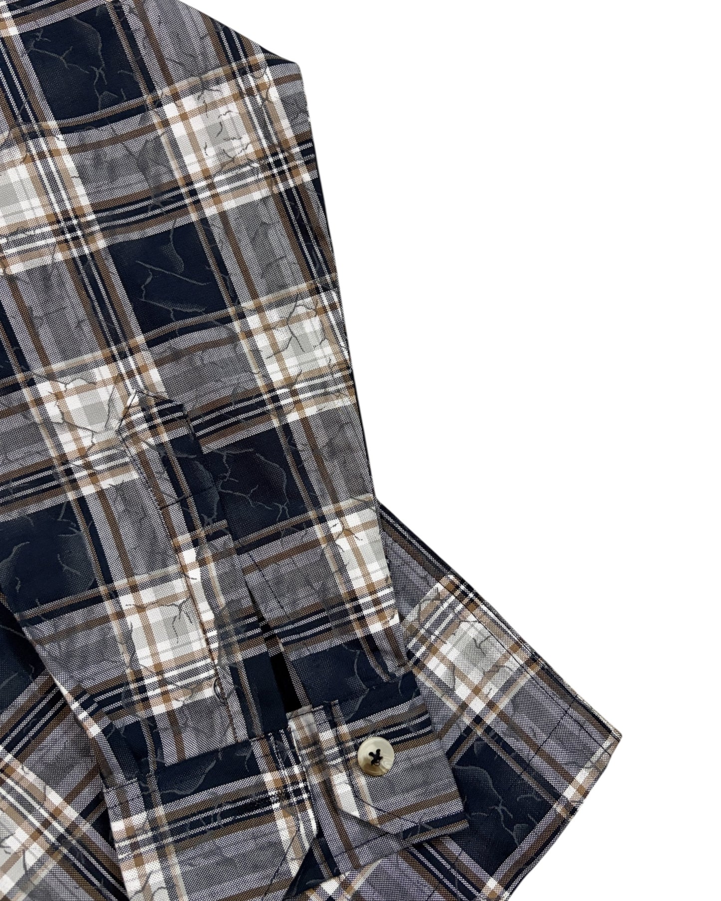 Dusty Check Boxy Shirt - Blue