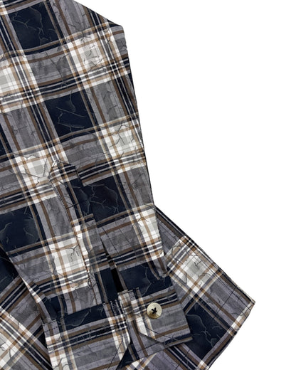 Dusty Check Boxy Shirt - Blue