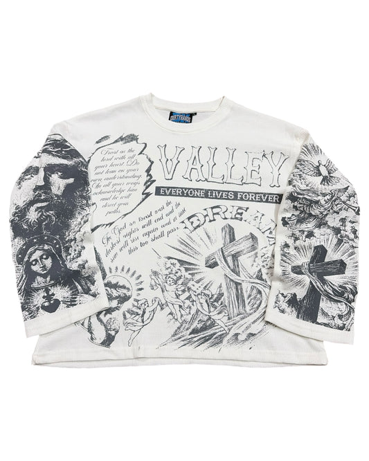 Waffle Boxy Fit T-shirt - Valley