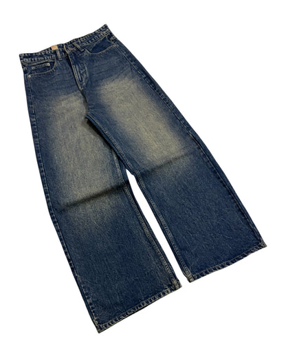 Dark Blue Vintage Wide Fit Jeans