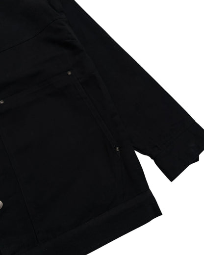 Workwear Boxy Cropped Jacket - Black