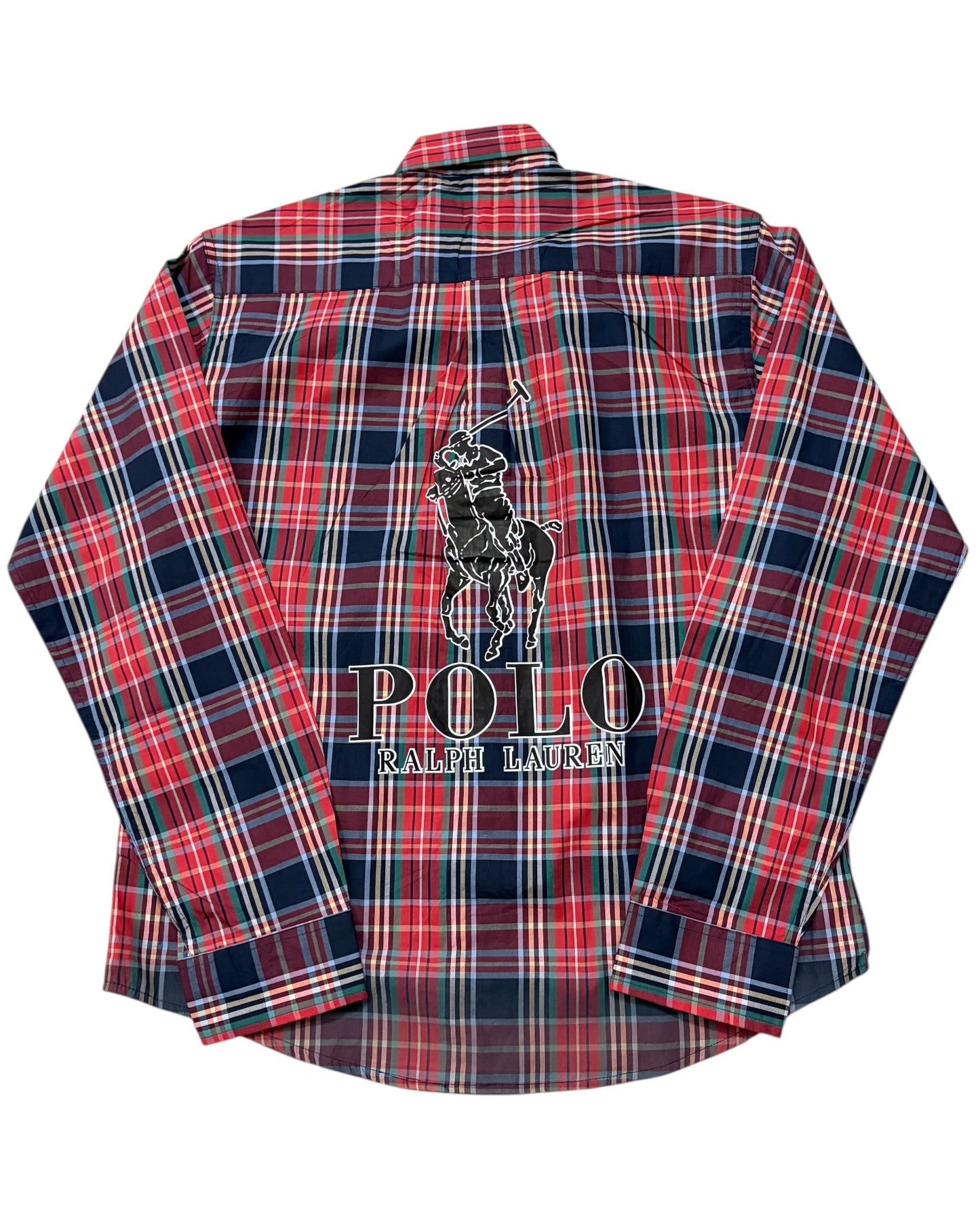 2 Shade Check Cotton Shirt -Red