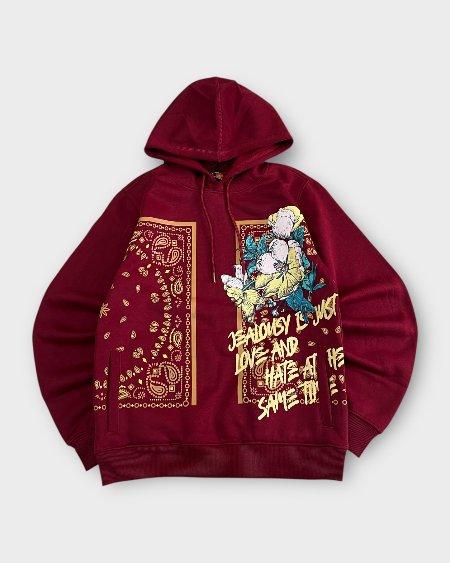 Regular Fit 310 GSM Cozy Hoodie - Maroon Red