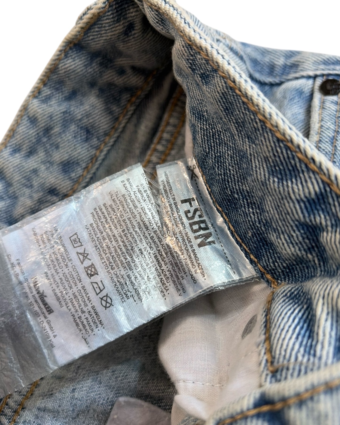 Original Star Frayed Baggy Jeans - Blue