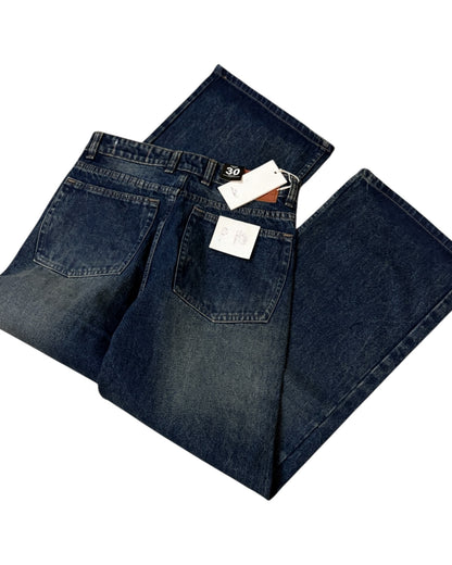 Dark Blue Vintage Super Baggy Wide Fit Jeans