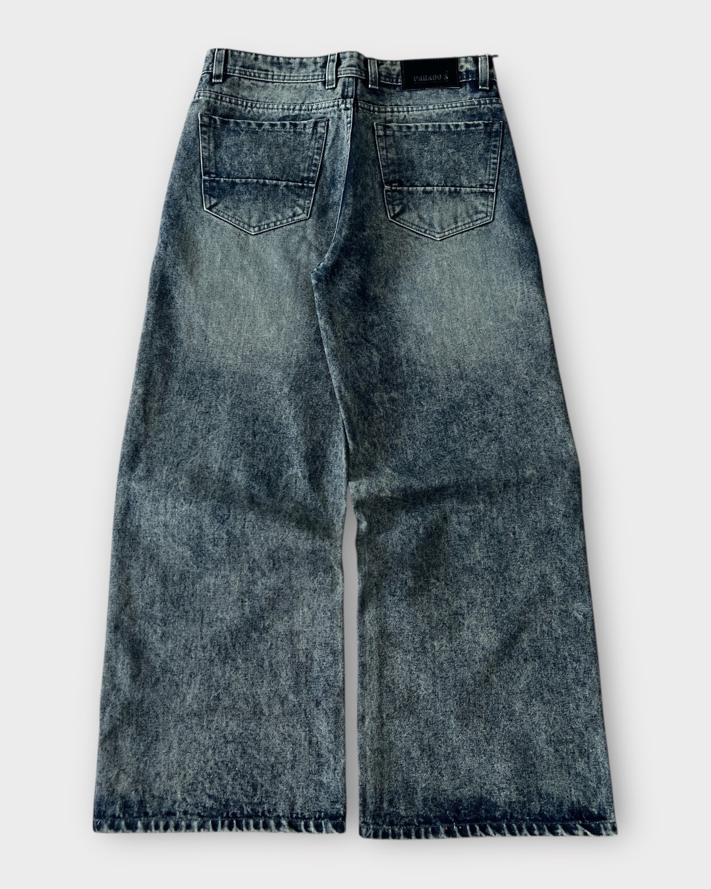 Muddy Acid Wash Baggy Wide Fit Denim