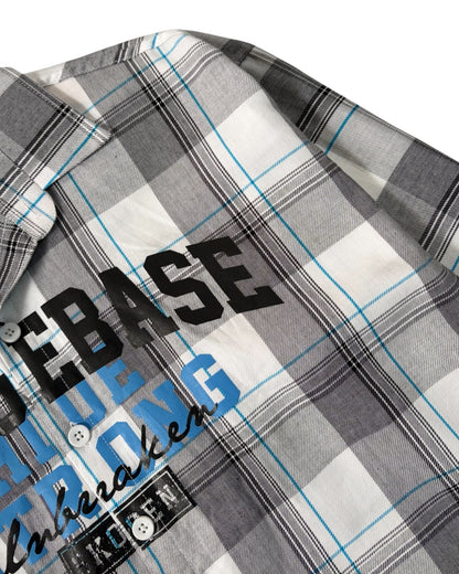 White Savage Base Boxy Check Shirt