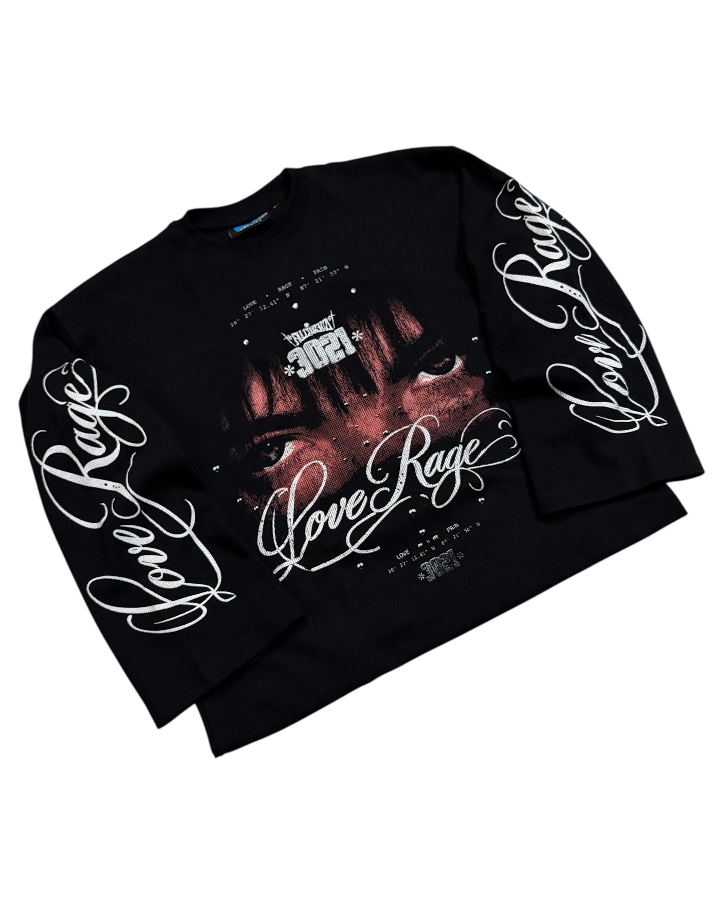 Waffle Boxy Fit T-shirt - Love Rage