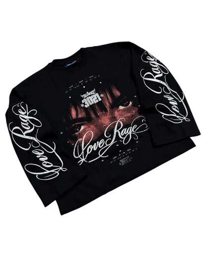 Waffle Boxy Fit T-shirt - Love Rage