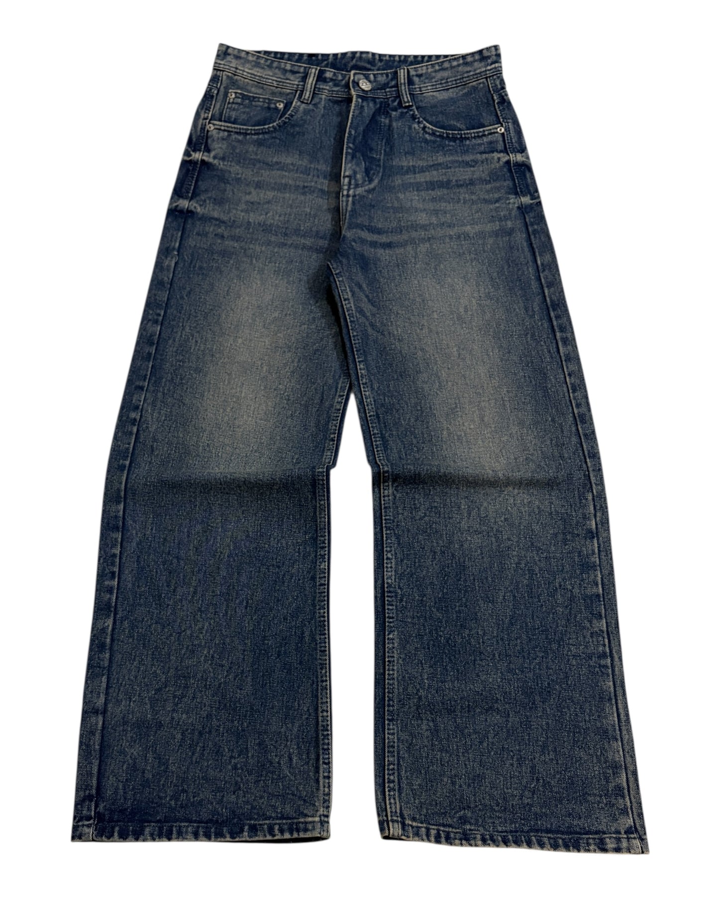 Dusty Vintage Blue Wide Fit Jeans