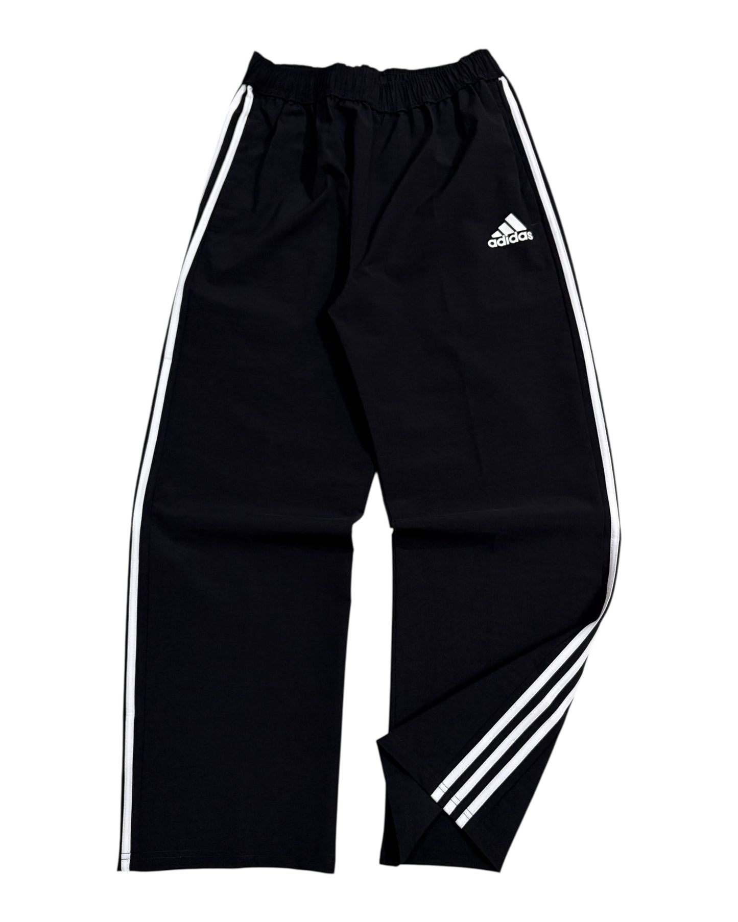 Relaxed Straight Stripes Track Pant - Black White