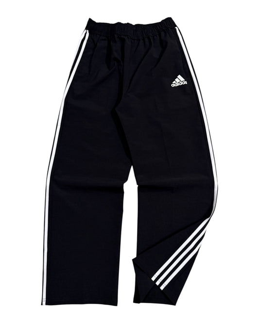 Relaxed Straight Stripes Track Pant - Black White