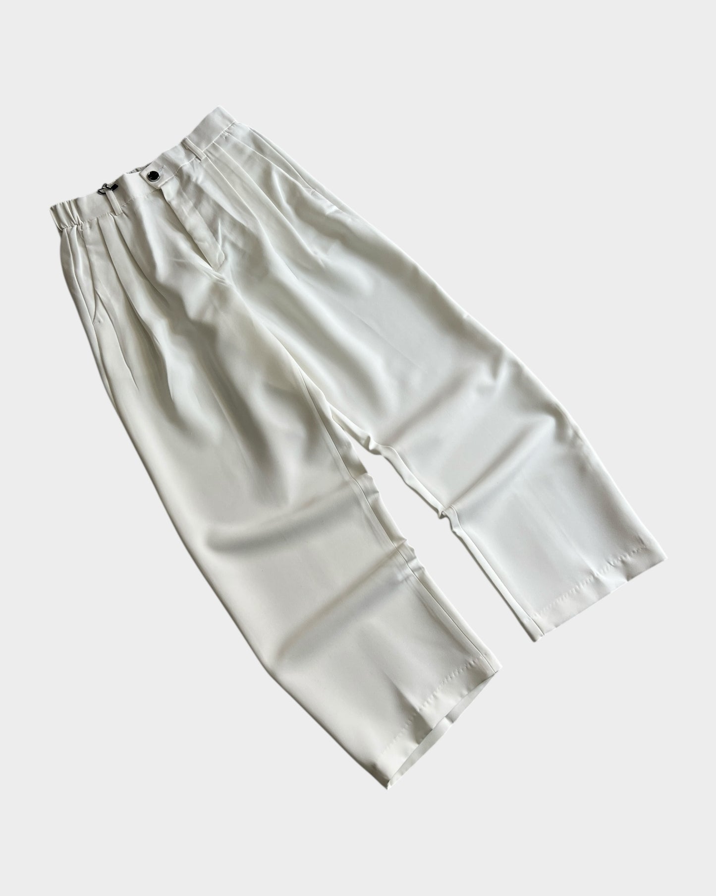 Baggy Pleated Trouser - White
