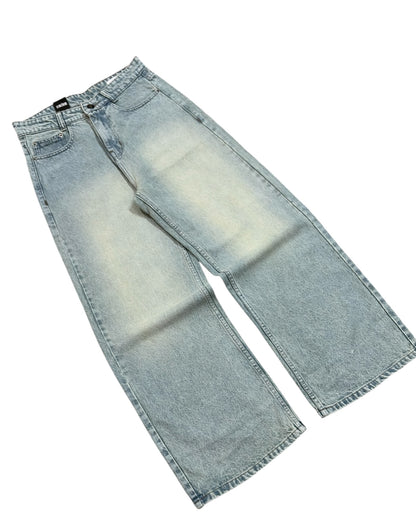 Sage Pale Green Super Baggy Wide Fit Jeans