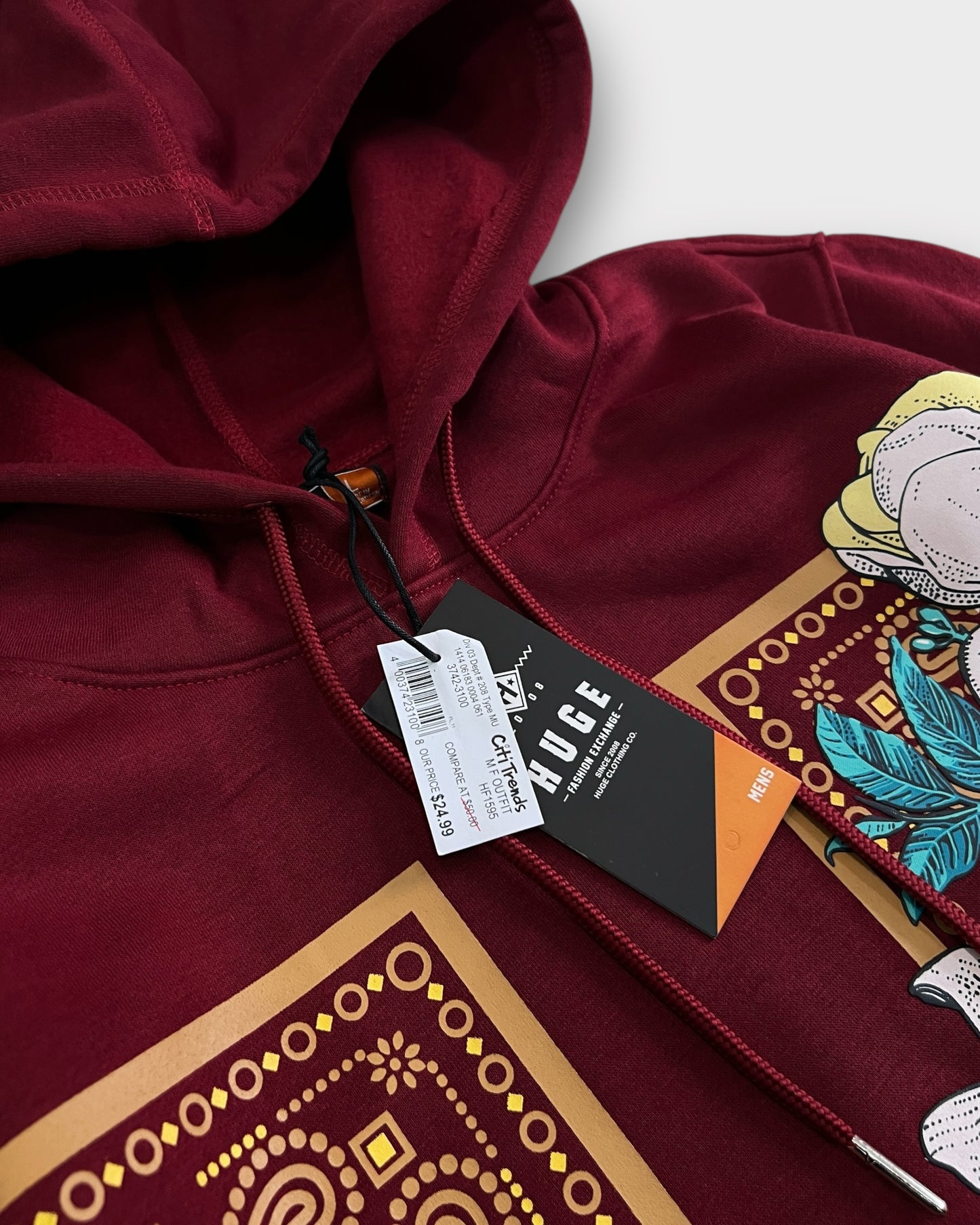 Regular Fit 310 GSM Cozy Hoodie - Maroon Red
