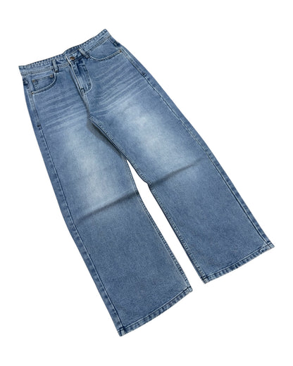 Light Blue Vintage Straight Wide Fit Jeans