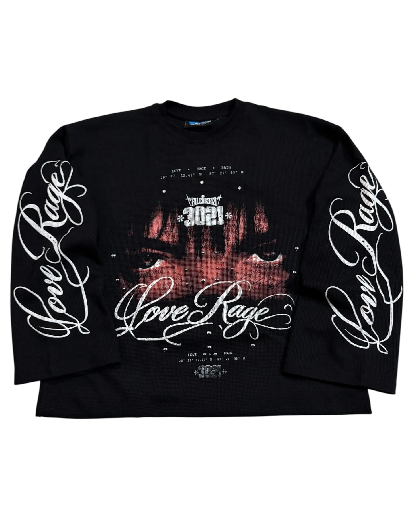 Waffle Boxy Fit T-shirt - Love Rage