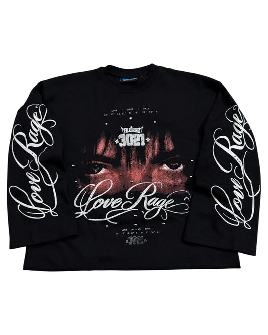 Waffle Boxy Fit T-shirt - Love Rage