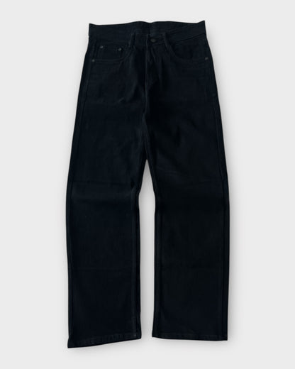Solid Midnight Black Relaxed Straight Super Soft Denim