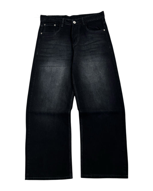 Black Wash Wide Fit Denim