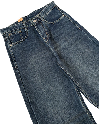 Dark Ash Blue Wide Fit Jeans