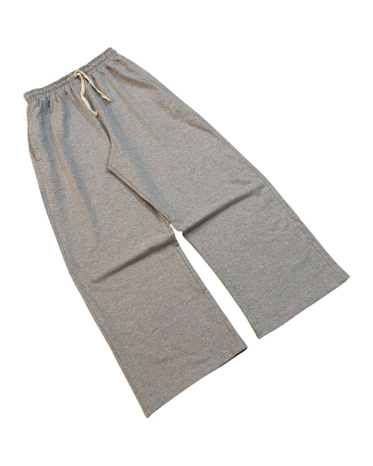 Baggy Cotton Sweatpants 300 GSM - Melange Grey
