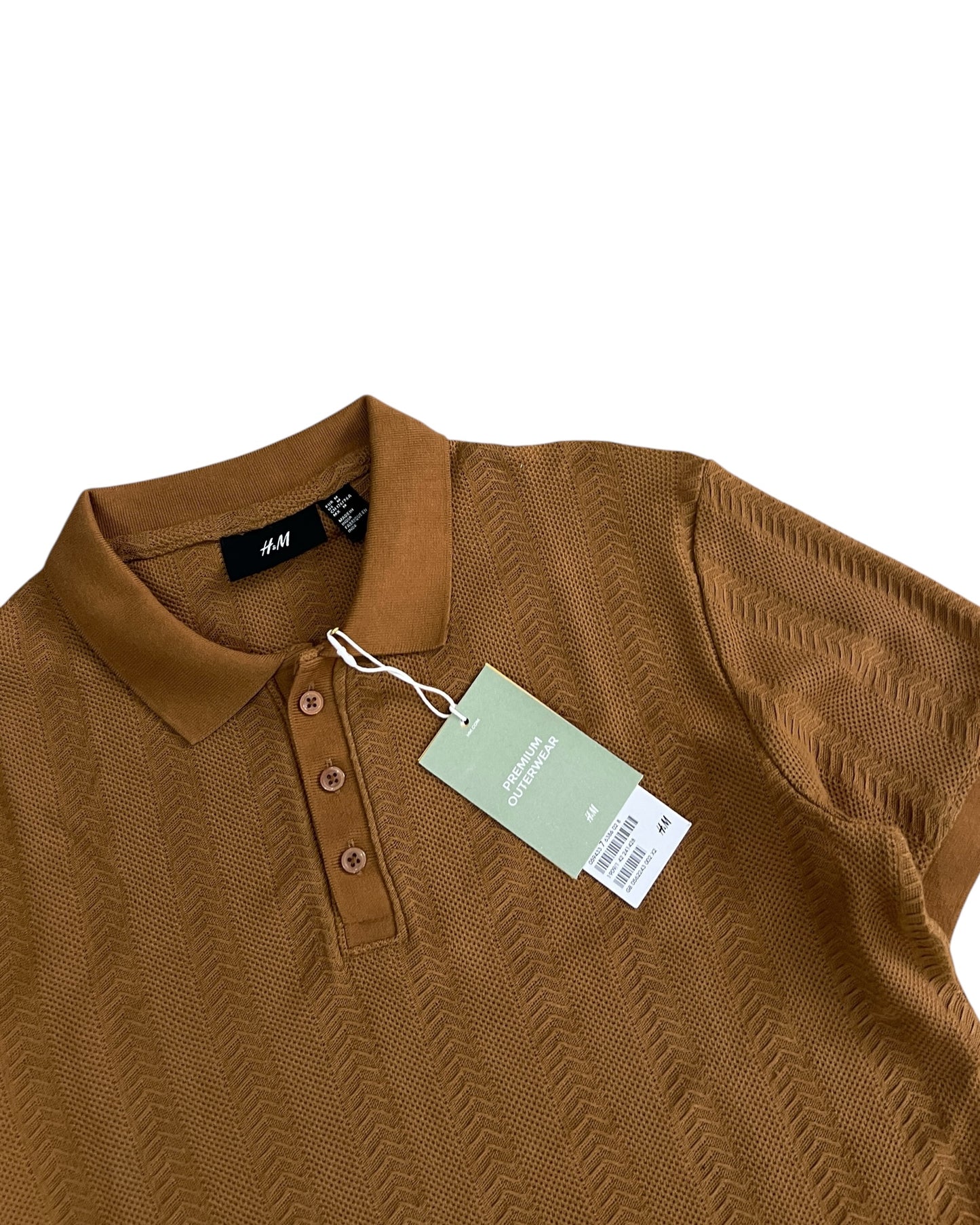 Knitted Cotton T-shirt - Wheat Brown