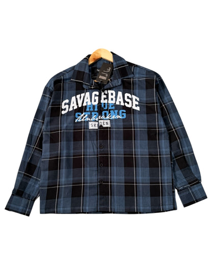 Blue Savage Base Boxy Check Shirt