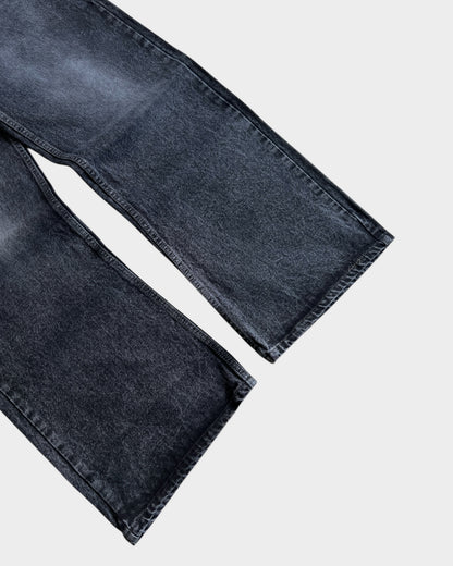 Dark Charcoal Baggy Wide Denim