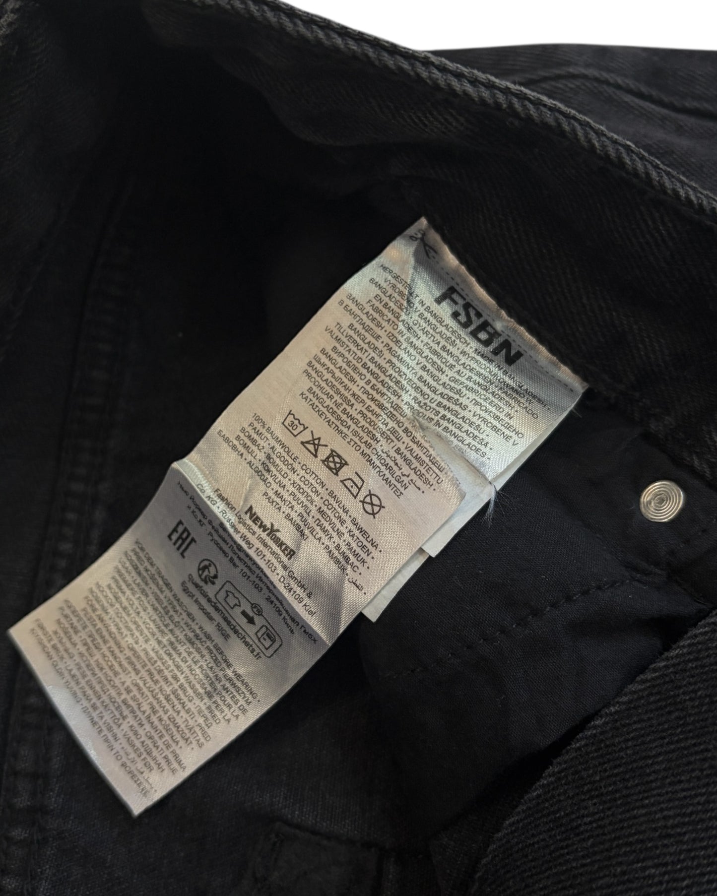Original Star Frayed Baggy Jeans - Black