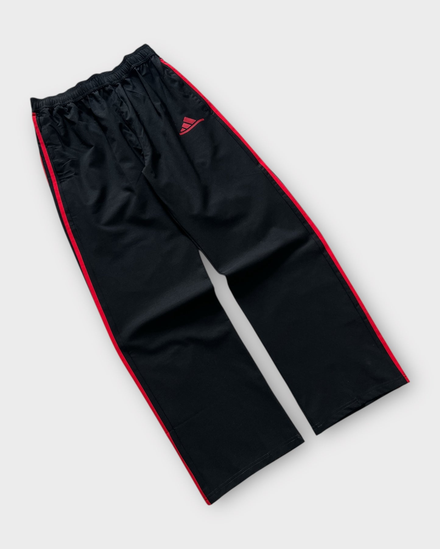 Baggy 3 Stripes Track Pant - Black/Red