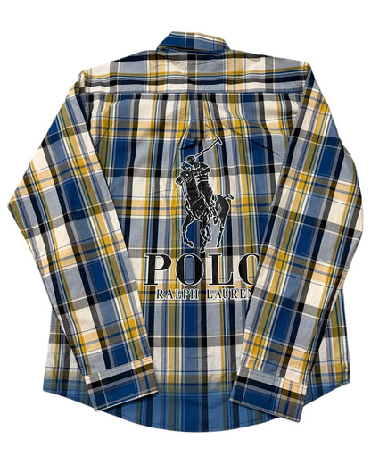 2 Shade Check Cotton Shirt -Yellow