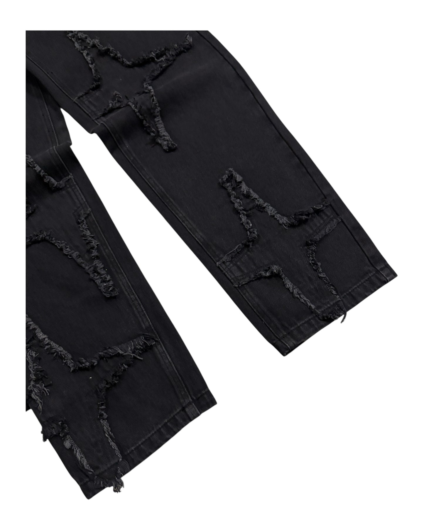 Original Star Frayed Baggy Jeans - Black