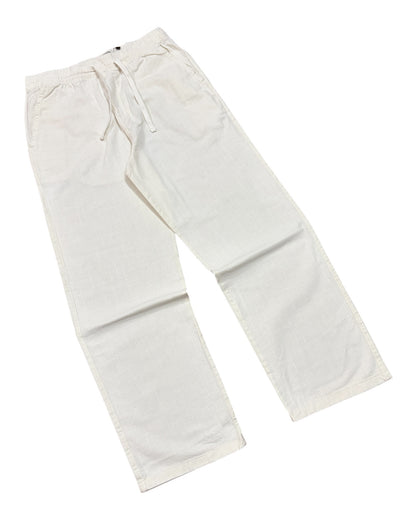 Linen Baggy Pants - White