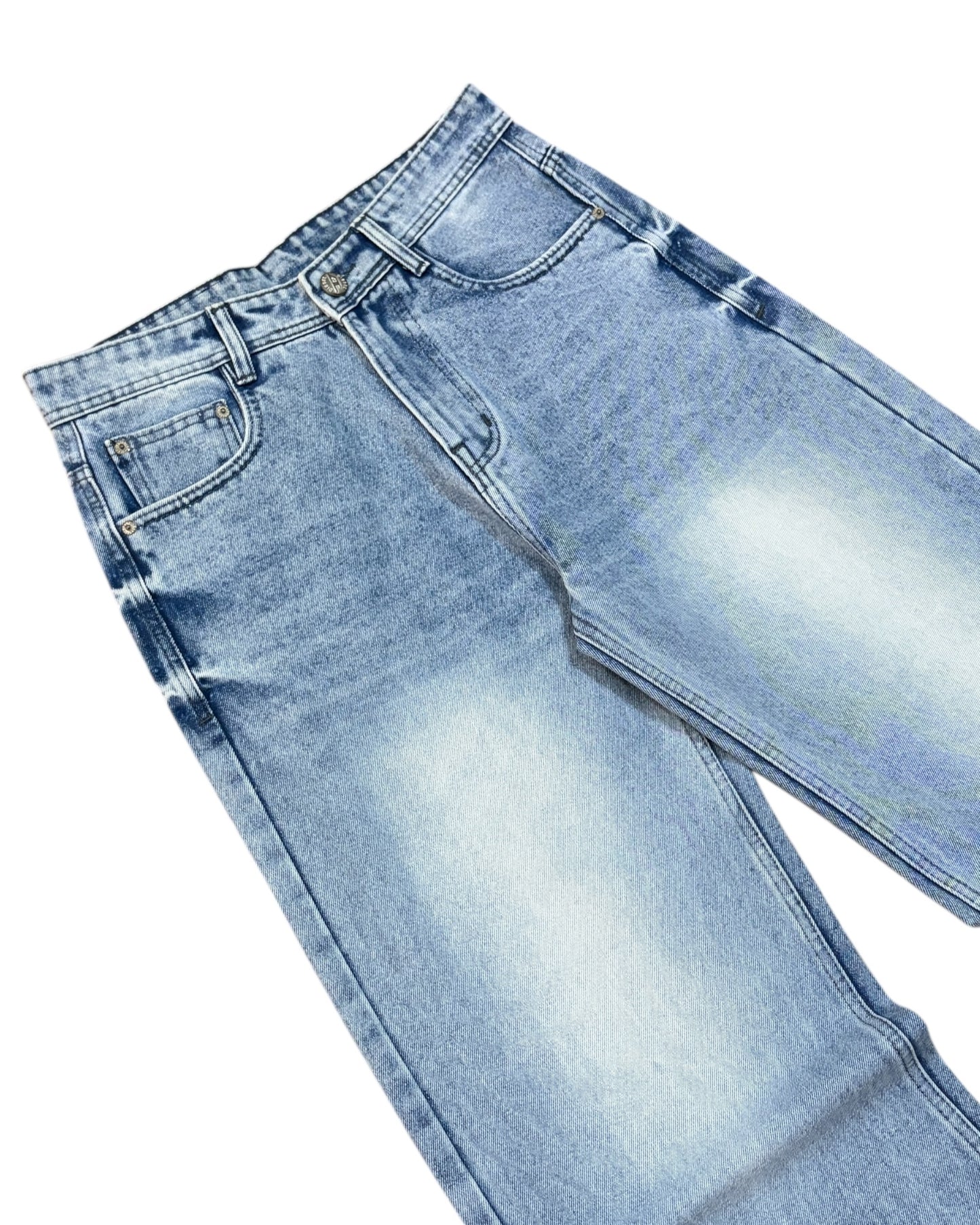 Light Blue Faded Wide Fit Jeans